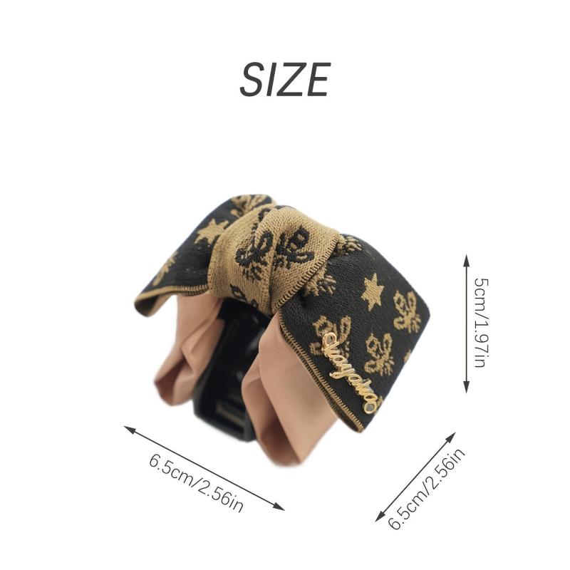 Vintage Fabric Bowknot Hairclip for Women