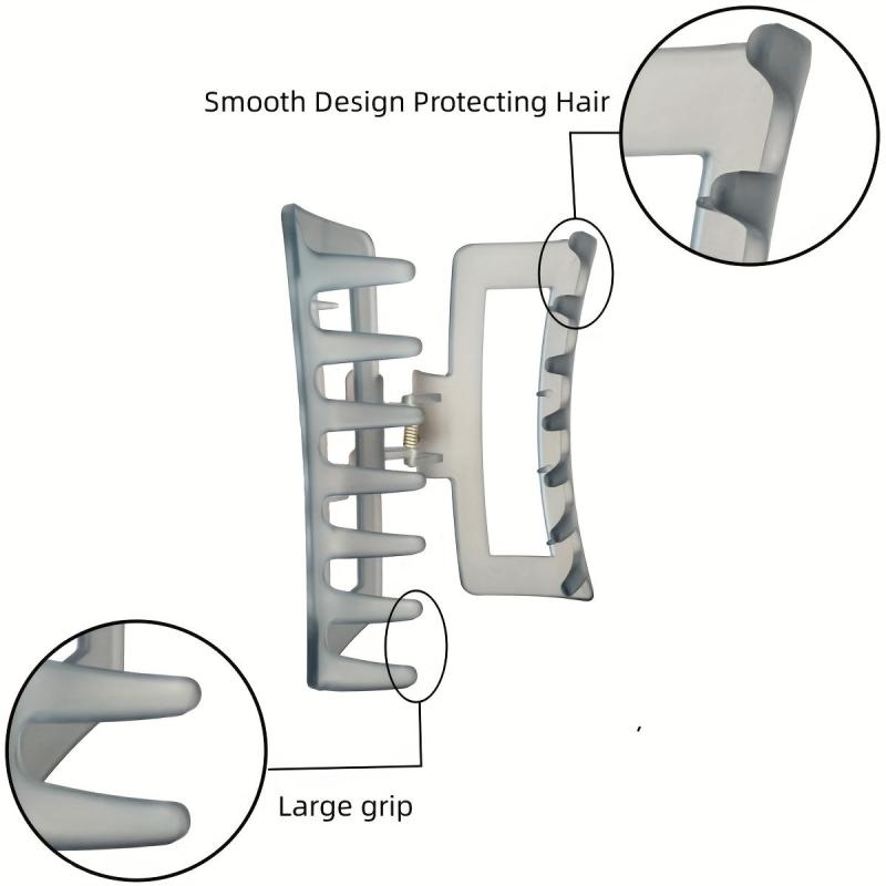 Frosted Hollow Rectangle Hair Claws for Girls Women Hair Accessories