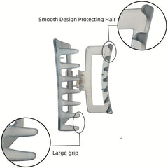 Frosted Hollow Rectangle Hair Claws for Girls Women Hair Accessories