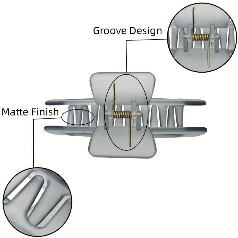 Frosted Hollow Rectangle Hair Claws for Girls Women Hair Accessories