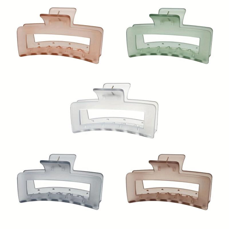 Frosted Hollow Rectangle Hair Claws for Girls Women Hair Accessories