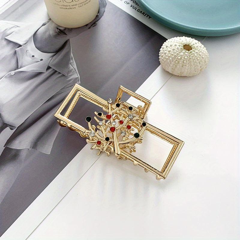 Christmas Series Hair Claw Hollow Metal Hair Claw Flower