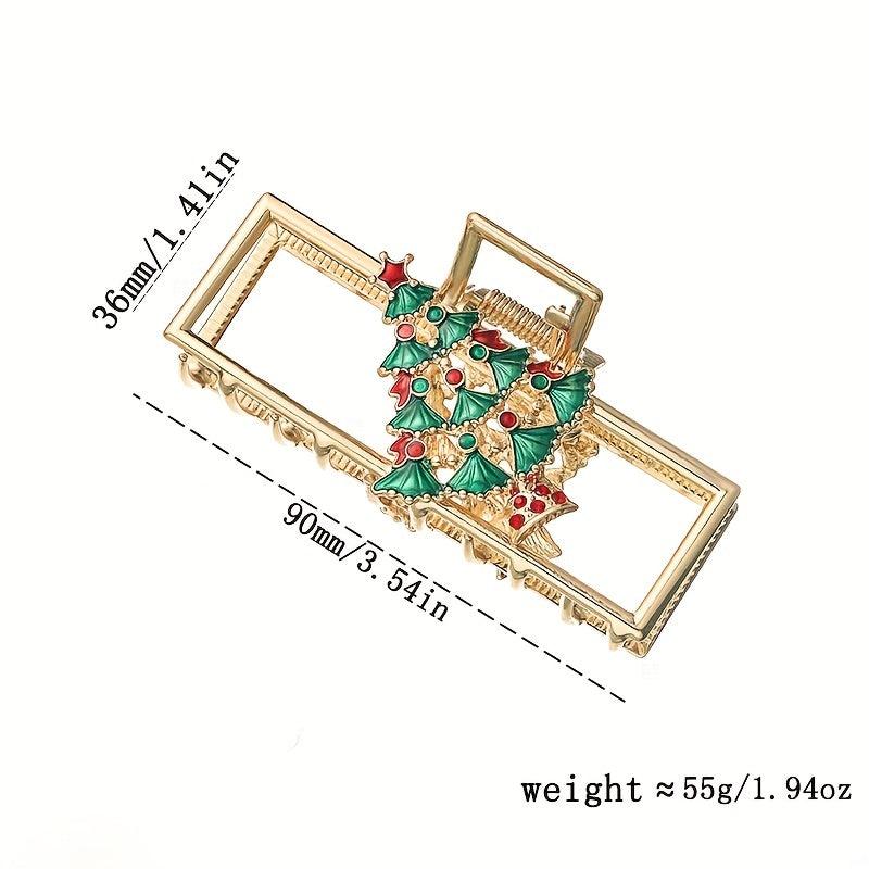 Christmas Series Hair Claw Hollow Metal Hair Claw Flower