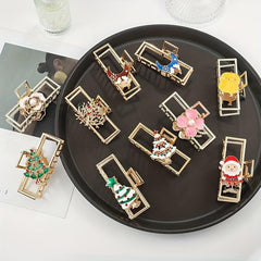 Christmas Series Hair Claw Hollow Metal Hair Claw Flower