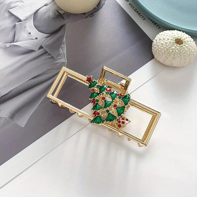 Christmas Series Hair Claw Hollow Metal Hair Claw Flower