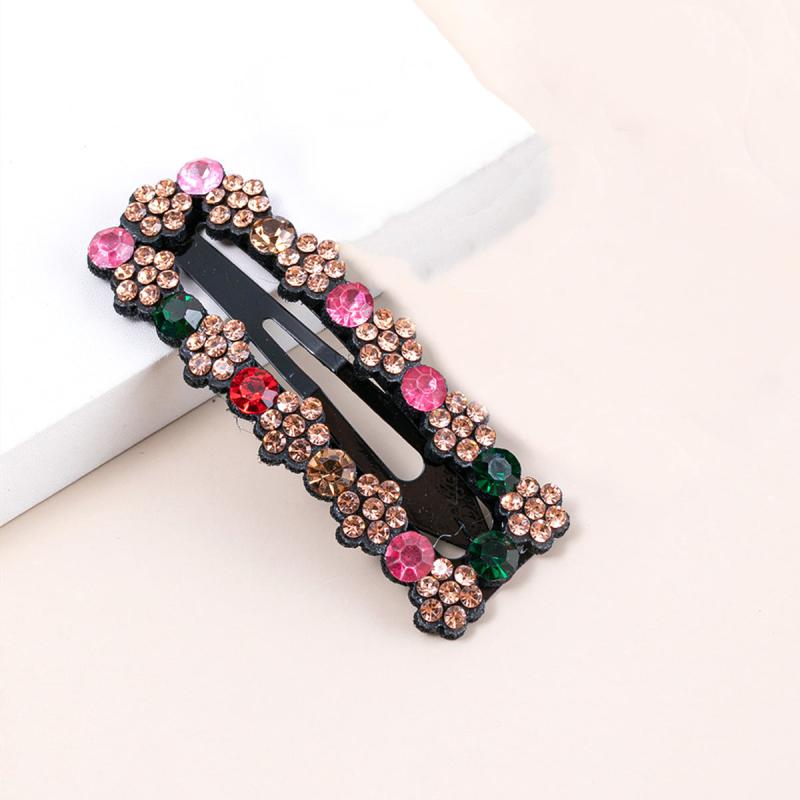 Rhinestone Snap Hair Clips Crystal Metal Hair Barrettes Wedding Hair Accessories