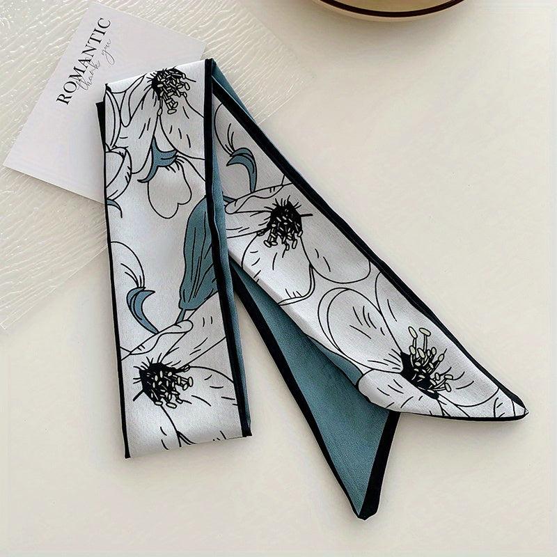 French Bow Hair Scarf Flower Head Band Ponytail Hair Tie Hair Accessories
