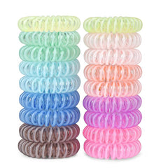 18 Packs Spiral Hair Ties No Crease Ponytail Hair Band