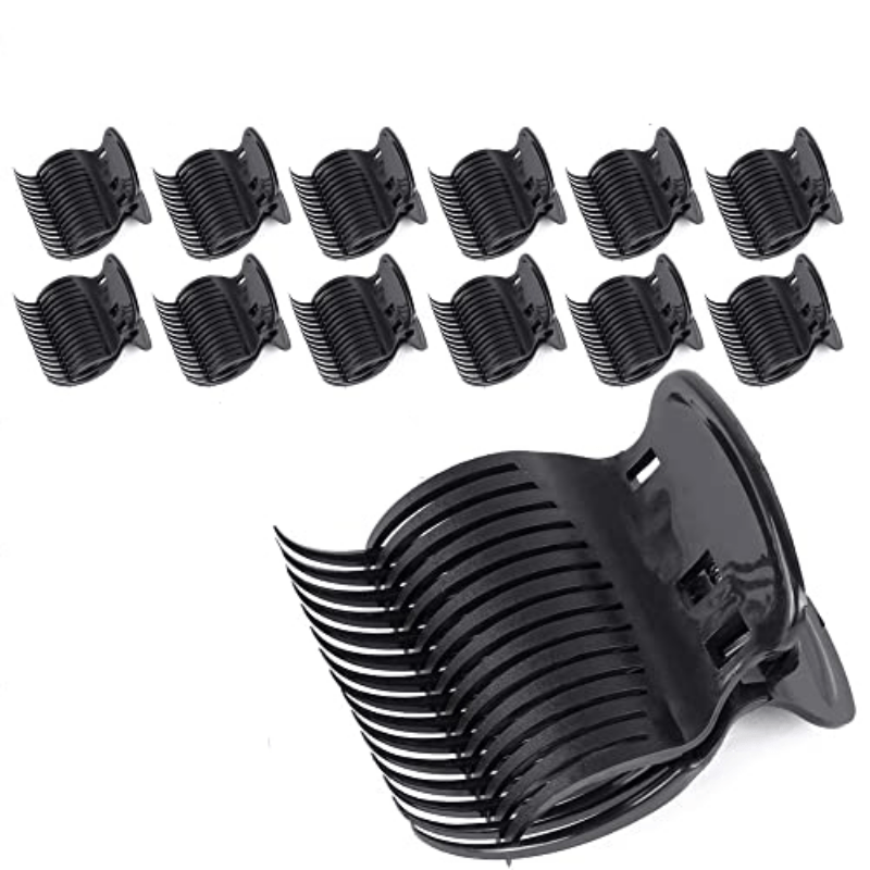 12pcs Hair Rollers Clip Hot Roller Clips Heat Insulation Clip Dye Hair Clip