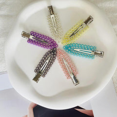 6pcs Faux Pearl Hair Clip Non Crease Duckbill Clip Hair Barrette