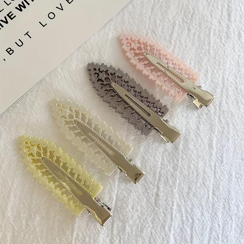 6pcs Faux Pearl Hair Clip Non Crease Duckbill Clip Hair Barrette