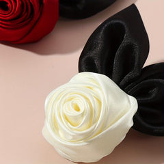 Fabric Rose Hairpin Vintage Hair Clip for Women
