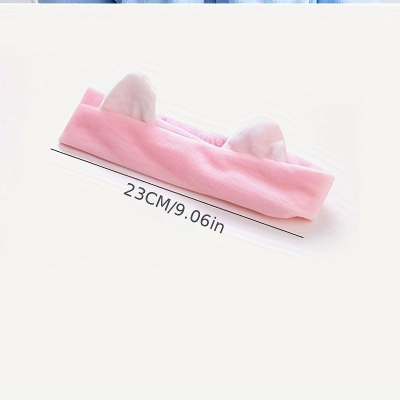 Cat Ears Headband Women Makeup Face Washing Cat Ears Bundle Headband