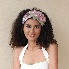 Mesh Flower Wide Brim Headband Hair Accessories for Women