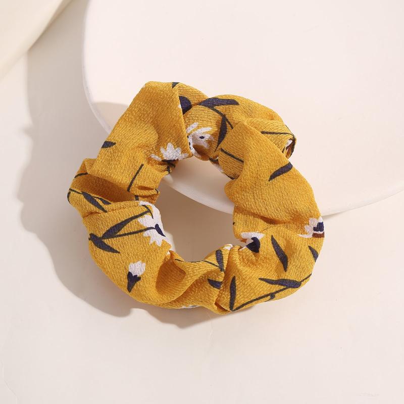 8pcs Flower Pattern Scrunchie Hair Ties Set