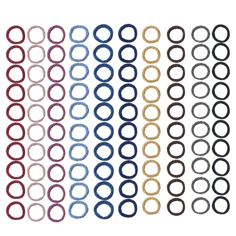 100pcs Rubber Bands High Elasticity Hair Tie And Durable Hair Rope