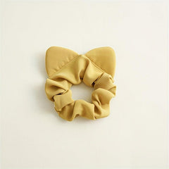 5pcs Cat Ears Scrunchies Plaid Hair Tie Soft Elastic Ponytail Holder Hair Rope