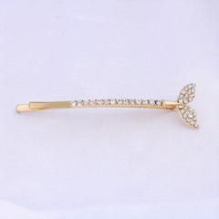 Faux Pearl Mermaid Hair Clip Rhinestone Bangs Clip Hair Jewelry