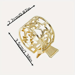 Alloy Pentagram Hair Clip Retro Star Hair Claw Ponytail Clip