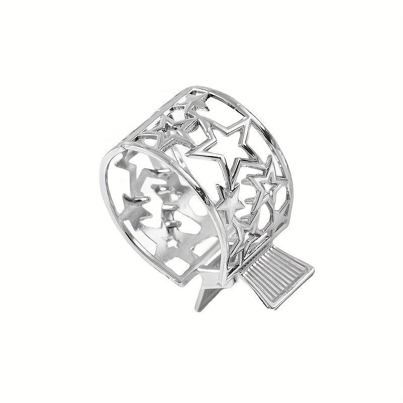 Alloy Pentagram Hair Clip Retro Star Hair Claw Ponytail Clip