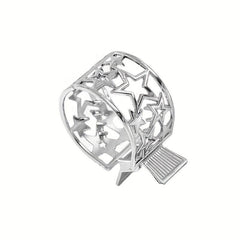 Alloy Pentagram Hair Clip Retro Star Hair Claw Ponytail Clip