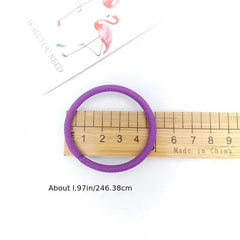 100pcs Thick Woven Hair Elastics Rubber Bands Ponytail Holder