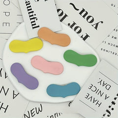 6pcs Resin Heart Hair Clip Macaroon Snap Clip Hair Barrette