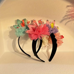 Boho Cartoon Crown Decor Headband Flower Head Hoop Hair Band
