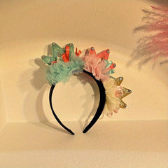 Boho Cartoon Crown Decor Headband Flower Head Hoop Hair Band