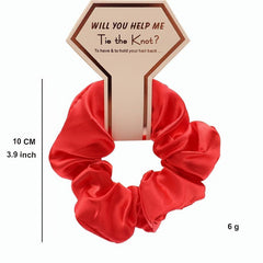 Solid Silk Hair Scrunchies Ponytail Holders Hair Wrist Ties