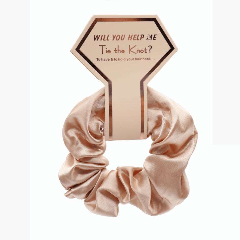 Solid Silk Hair Scrunchies Ponytail Holders Hair Wrist Ties