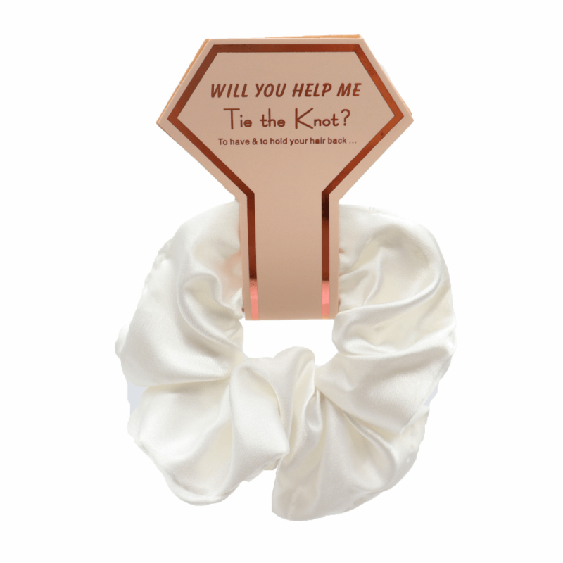 Solid Silk Hair Scrunchies Ponytail Holders Hair Wrist Ties