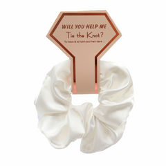 Solid Silk Hair Scrunchies Ponytail Holders Hair Wrist Ties