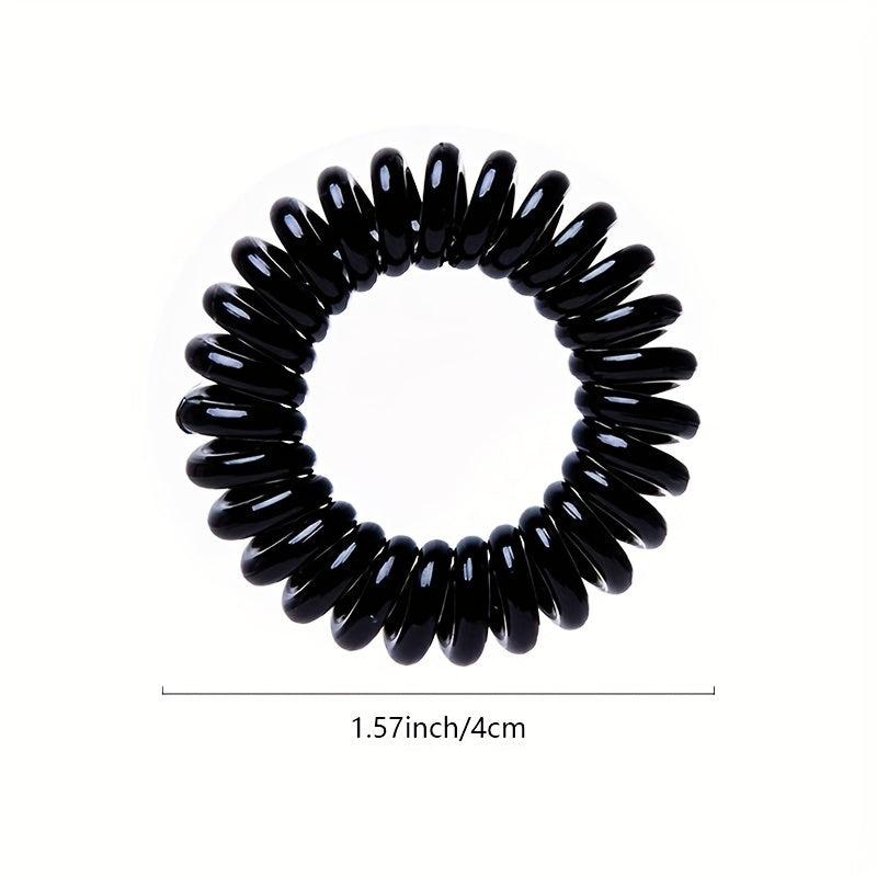 9pcs Girls Hair Tie Head Rope Spiral Colorful Stretchy Hair Ring Solid Hair Rope