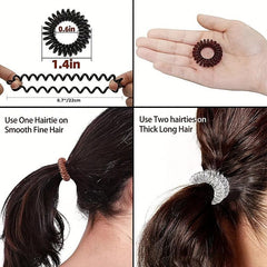 9pcs Girls Hair Tie Head Rope Spiral Colorful Stretchy Hair Ring Solid Hair Rope
