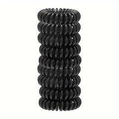 9pcs Girls Hair Tie Head Rope Spiral Colorful Stretchy Hair Ring Solid Hair Rope