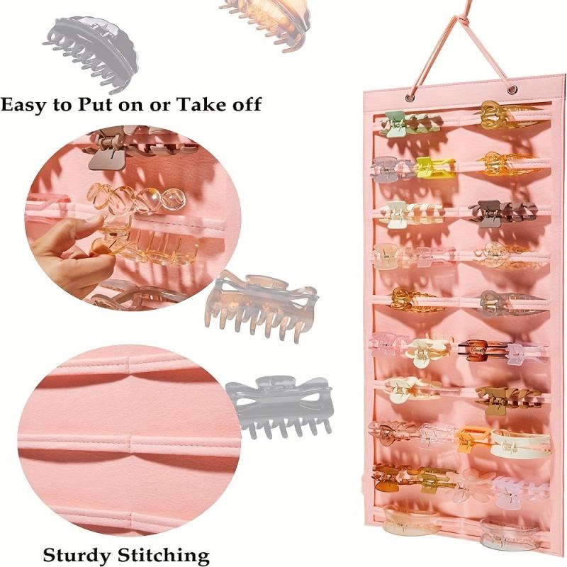 Hair Claw Clips Organizer 10 Layers Large Hair Clip Storage Holder