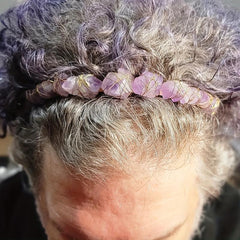 Purple Crystal Crown Hair Hoop Vintage Headband Cosplay Costume Parties