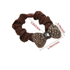 Rhinestone Hair Tie Elastic Hair Bands Ponytail Holder