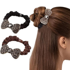 Rhinestone Hair Tie Elastic Hair Bands Ponytail Holder