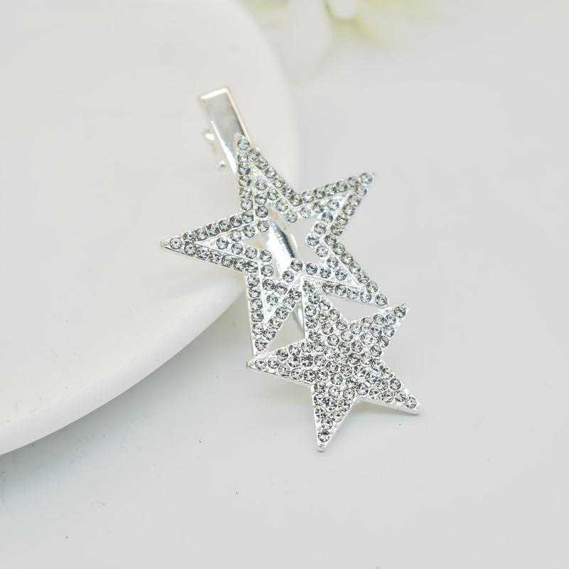 Star Rhinestone Hair Clip Women's Metal Barrette Hair Accessories