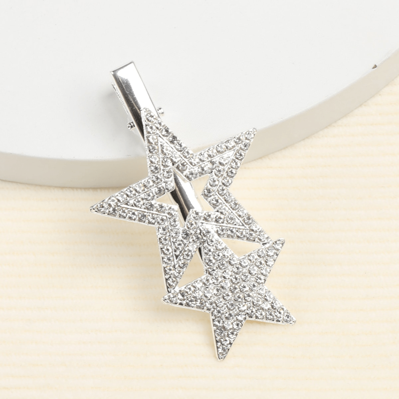 Star Rhinestone Hair Clip Women's Metal Barrette Hair Accessories