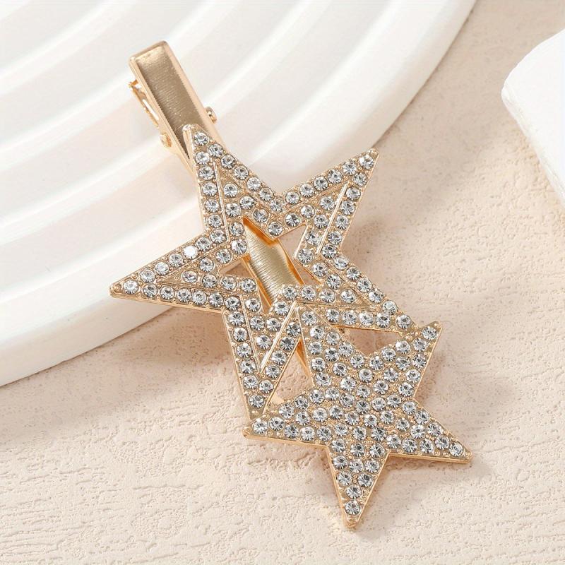 Star Rhinestone Hair Clip Women's Metal Barrette Hair Accessories