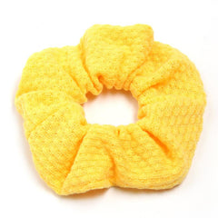Solid Elastic Knit Scrunchie Girls Sleep Soft Scrunchy Curly Thin Hair