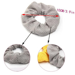 Solid Elastic Knit Scrunchie Girls Sleep Soft Scrunchy Curly Thin Hair
