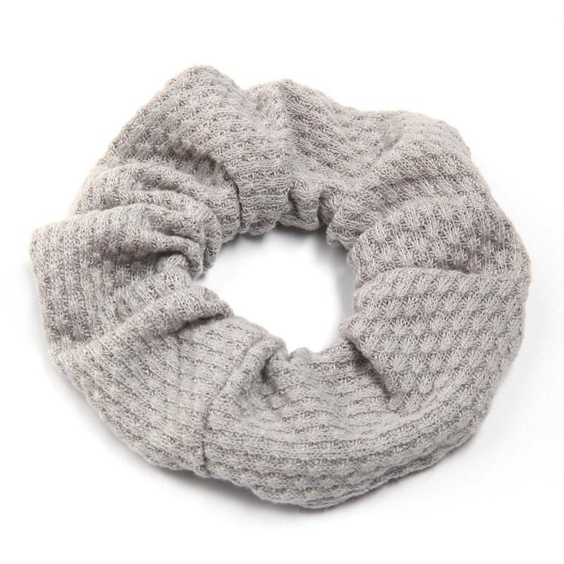 Solid Elastic Knit Scrunchie Girls Sleep Soft Scrunchy Curly Thin Hair