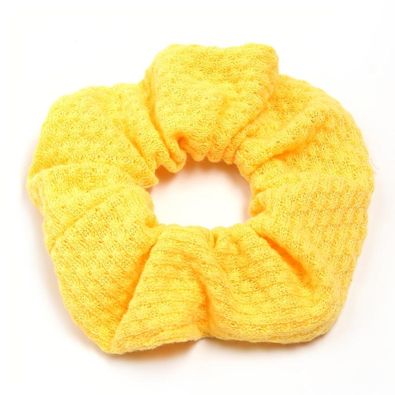 Solid Elastic Knit Scrunchie Girls Sleep Soft Scrunchy Curly Thin Hair