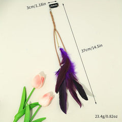 Bohemian Feather Headdress Ethnic Style Tassel Hairpin Colorful