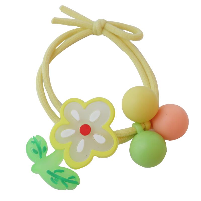 Colorful Cartoon Flowers Girls Hair Tie Elastic Hair Bands Ponytail Holder