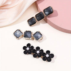 3pcs Faux Pearl Flower Hair Clips Vintage Barrette Hair Accessories